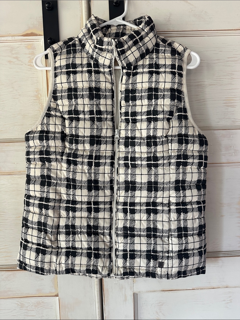 Ruff Hewn Black & White Plaid Quilted Vest